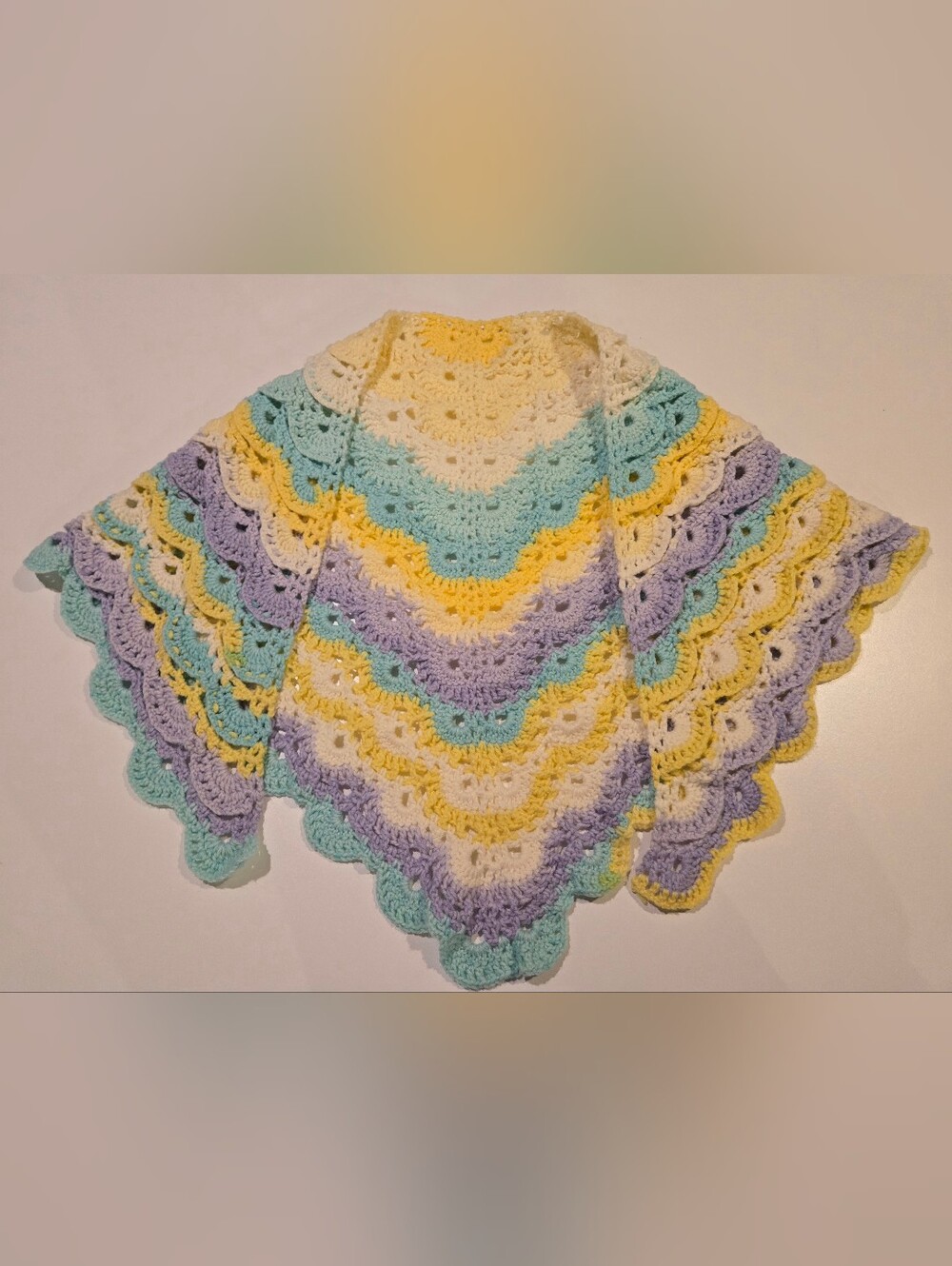 Handmade Crochet Virus Shawl Wrap